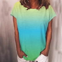 Ženske bluze i vrhovi Dressy Ženska povremena gradijentna boja kratkih rukava Tunic TOPSD majica Tunička