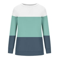 Džemper za jesen za žene modne boje patchwork dugih rukava pogranične dukseve na klirensu