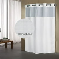 Prime Standardne tušske zavjese s oblogom Nema kuka, HERINGSBONE Dva sloja tkanine zastolje za tuširanje za kupatilo Zamjenjivo obloge vodootporne, per paketom