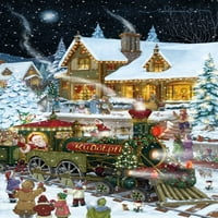 Vermont božićni co Santa vlak za božićne kartice Advent Calendar