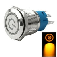 Prekidač za metalnu tipku sa napajanjem LED 110-220V Momentalni prekidač dugmeta