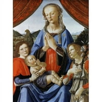 Posterazzi Sal Madonna & Child sa svecima Andrea del Verrocchio 1435 - Talijanski poster Print - In
