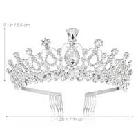 Bridal Tiara Crystal Rhinestones Tiara Crown sa češaljnim vjenčanim pticama za rođendan Tiara traka