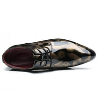 Qiaocaity muške cipele na klirensu, do 20% popusta, muški modni upereni prst vedro čipke kožne cipele