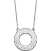 Prilagođeni personalizirani krug od 10kW sa nazivima ogrlica 10k bijelo zlato: nakit slatkih graška