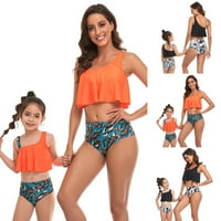 Homchy Women porodice mama i dijete tiskani grudnjak bikini set kupaći kostimi kupaći