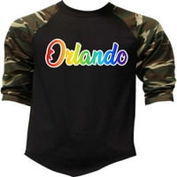 Muška duga Orlando KT T Camo Raglan Baseball majica Veliki Camo