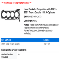 GLAVNA GASKA - Kompatibilan sa - Toyota Corolla 1.8L 4-cilindar
