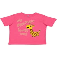 Inktastic My Meemaw voli me - slatka Giraffe poklon mališač majica ili majica mališana