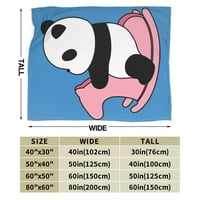 Panda shake bacaj ćebe, flaffy mekani ugodan pokrivač Flannel plišani mikrofiber kauč baca 80 x60