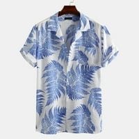 Ayolanni Muška havajska gumba za ispis Down Majica Muškarci Proljeće Ljeto Ležerne majice Slim tiskane