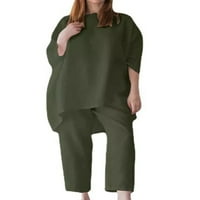 Glonme Dame Crew Crw Crt Lable Fit trenerke vrećice Dnevno nošenje PJS elastični struk ljetni pidžami