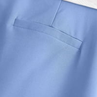 Ženske hlače ECHFIPROM Blue Solid elastične struk hlače Ležerne duge hlače Palazzo hlače Duksevi