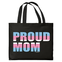 Pokloni za trans stanice za zastavu Ponosni mama transrodna podrška crno platno torba
