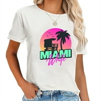 Ženska standardna majica sa miami plažom Print - meka i izdržljiva