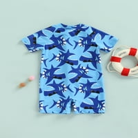 Biekopu Toddler dječaci jednodijelni kupaći kostim, ljetni kratki rukav crtić životinja Zaštita od sunca