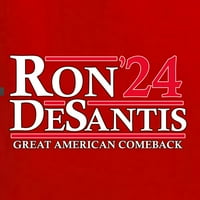 Divlji Bobby, Ron Desantis Predsjednička kampanja Politički muški čaj, crvena, 4x-velika