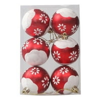 Božićni kuglični dekor xmas kuglice ukrasi viseći okrugli ukrasi praznik šareni obojeni prikladan višebojni