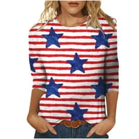 Ženske američke zastave 4. srpnja Sjedinjene Američke Države Košulje za zastave Ležerne zvijezde Patriotske