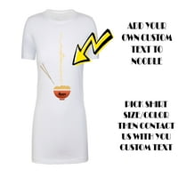 Majica prilagođene ženskom majicom, dame grafičke teberse Ramen Noodle