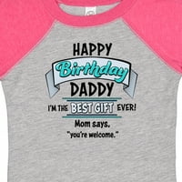 Inktastični sretan rođendan, tata - najbolji poklon ikad u plavom poklonu dječji dječaka ili dječja