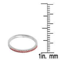 Dazzlingock kolekcija 0. Carat 10k okruglo Ruby Dame Dainty godišnjica vjenčani prsten za vjenčanje,