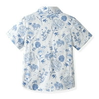 Dječakov gumb s kratkim rukavima niz havajska majica Print Aloha 12-18m