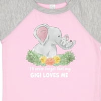 Inktastic nikad neću zaboraviti da me gigi voli slatkih slonova poklon dječaka za bebe ili dječju djecu