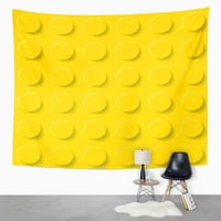 Blok apstraktni plastični konstrukcijski komplet u žutoj hrabroj zidnoj umjetnosti Viseći tapiserija