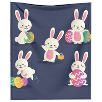 DICASSER Uskršnje zečice i jaja ćebad sa jastučnice opružne zečice i prekrivači cvijeća za kauč - dnevni