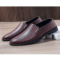 Lacyhop Muška radna odjeća otporna na turdu cipele za cipele za cipele Muške poslovne nepusnice na cipelama prozračne kožne stanovi smeđa 5,5