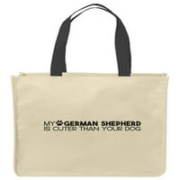 Platnene torbe mog njemačkog ovčara je putniji od vašeg psa šape Print Funny Pet za višekratnu upotrebu