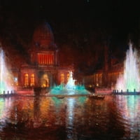 Columbijanska izložba, 1893. Nmachinery Hall & Fountain na svjetskoj kolumbijskoj izložbi, Chicago,