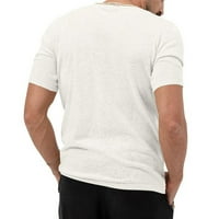 Ljetna mens casual v vrat obična majica kratkih rukava Slim Fit mišićni vrhovi Tee