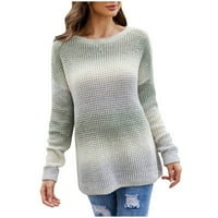 Yievit ženski džemperi Trendy Fall pleteni džemper s dugim rukavima Labavi skakač