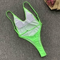 Jedno kupaće kostimi Trčevi za kontrolu push-up BRA bikini plaža Set kupaći kostimi zelene veličine