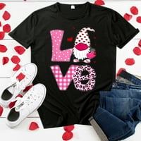 Dnevne majice za Valentinovo za žene lijepe valentine grafički vrhovi parovi modna dukserica majica