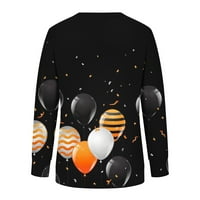 Ženska modna Halloween Majica Spider web grafički pulover Jesen Mekani dugi rukav Top Labavi kauč za