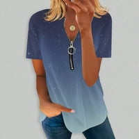 Na klirensu ženskoj polovini patentnih zatvarača na vrhu ljetne casual bagesy s kratkim rukavima V majice