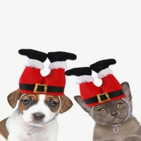 Jaspee DIY PET XMAS PUTY isporučuje mačke kape za božićne flanelet sa vjetrovnim dizajnom na dizajnu