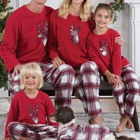 Božićna porodična odmor Pajamas Podudaranje set Elks Ispis Božić Top Sleep odjeća L Mama