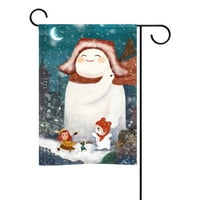 Popcreation Personalizirani ukrasni božićni snjegović na otvorenom za zastavu Vrt