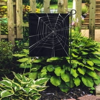 Halloween Spider uzorak Crni horor bijeli linijski mrežica za zastavu Garden Zastava kuće Baner kuće