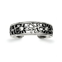 Prekrasan ribolovni prsten za cvjetni prsten od srebrnog srebrnog sterlinga