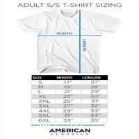 JAWS Outlinirani plakat-prednji print-bijeli majica za odrasle kratke rukave 4xl