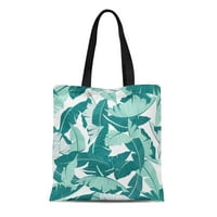 Canvas tote torba list jednostavan palminski uzorak banana tropsko karipsko drvo havajske za višekratnu