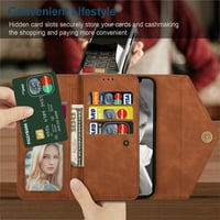 DTECCK iPhone plus novčanik za slučaj, retro PU kožni križni kaiš Wirstlet Flip futrola s magnetskom