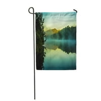 Djed Gornja izlaska sunca Na juliansko jezero u plavom grebenu bašte za zastavu Dekorativna zastava