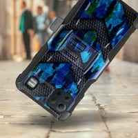 Hybrid Kickstand Holster Telefon Kompatibilan sa LG K 5G - Blue Camo značka