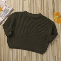Douhoow Unise Toddler Solid džemper Zimski mekani pulover sa dugim rukavima